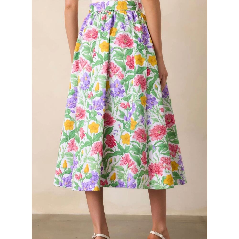 New Prosperina Prosperina - Thena Midi Skirt garden party sz S - Picture 2 of 3